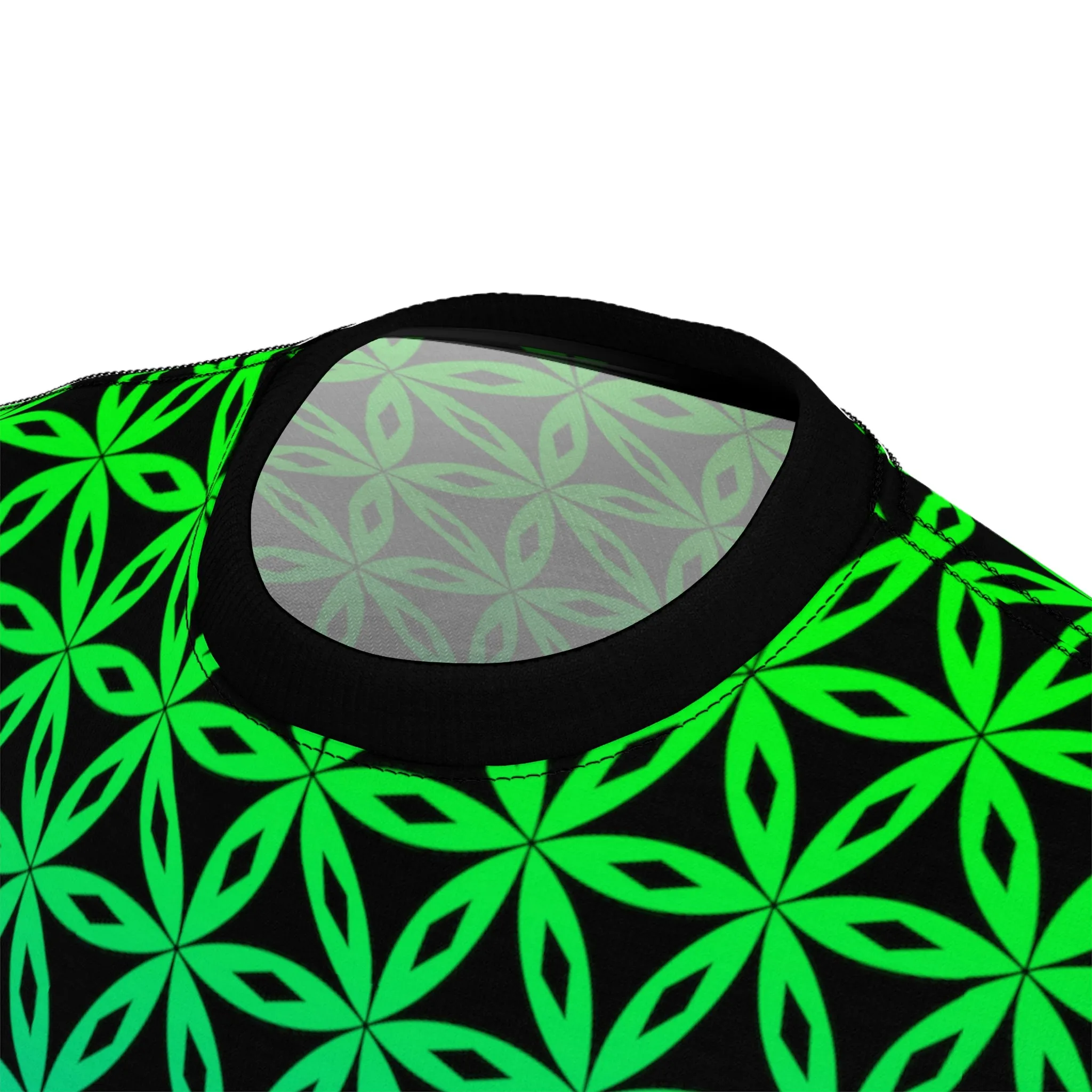 Geo Rings AOP Crew Green & Blue