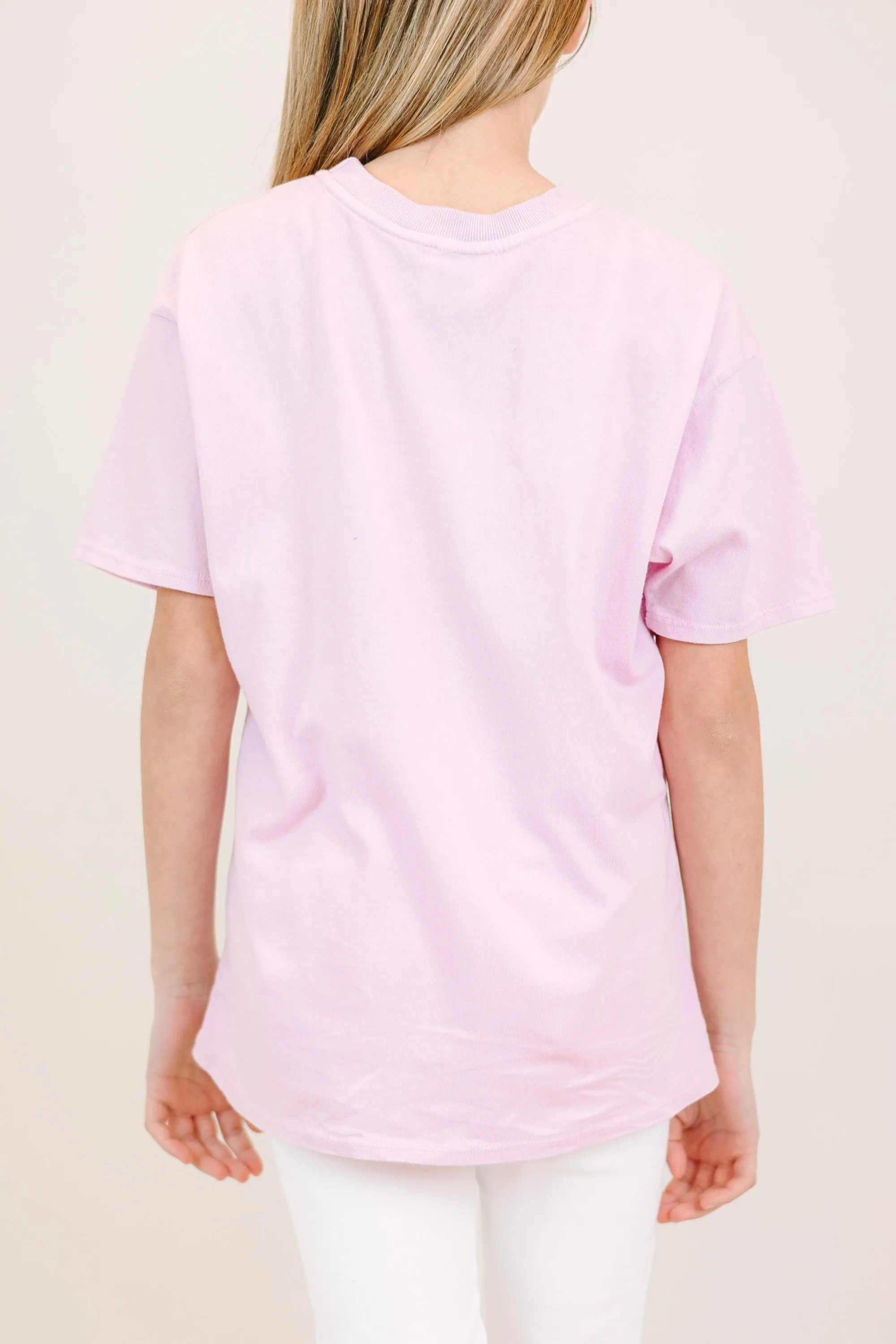 Girls: Lilac Purple Oversized Tee