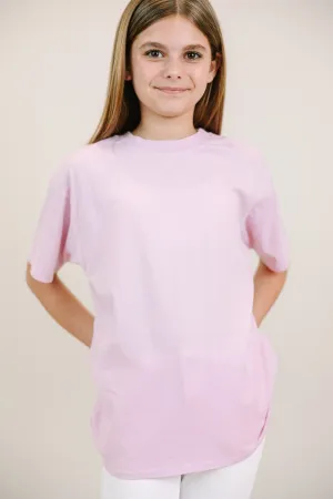 Girls: Lilac Purple Oversized Tee
