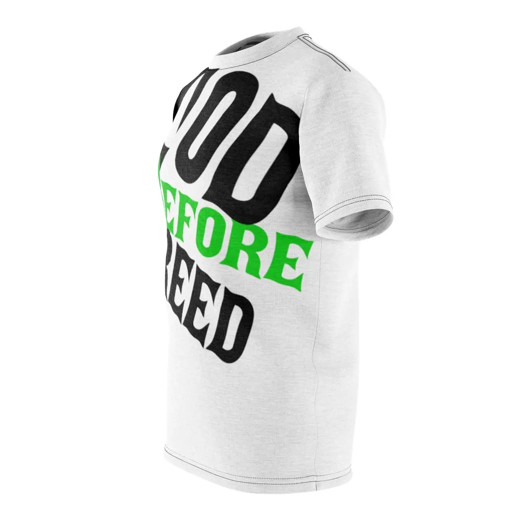 God Before Greed / Unisex AOP Cut & Sew Tee