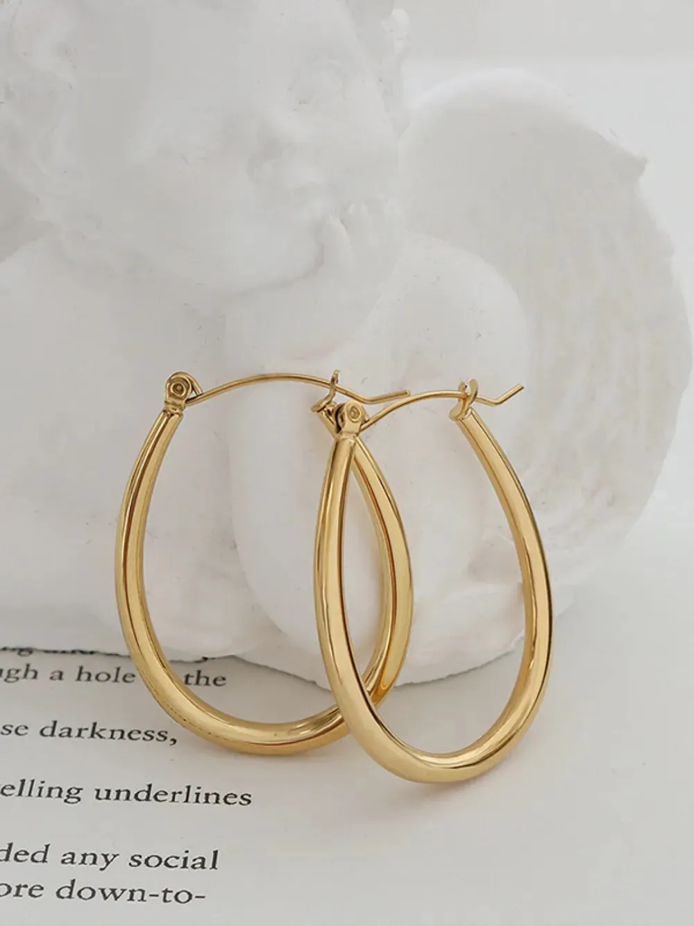 Golden Glow Titanium Hoops – 18K Gold-Plated