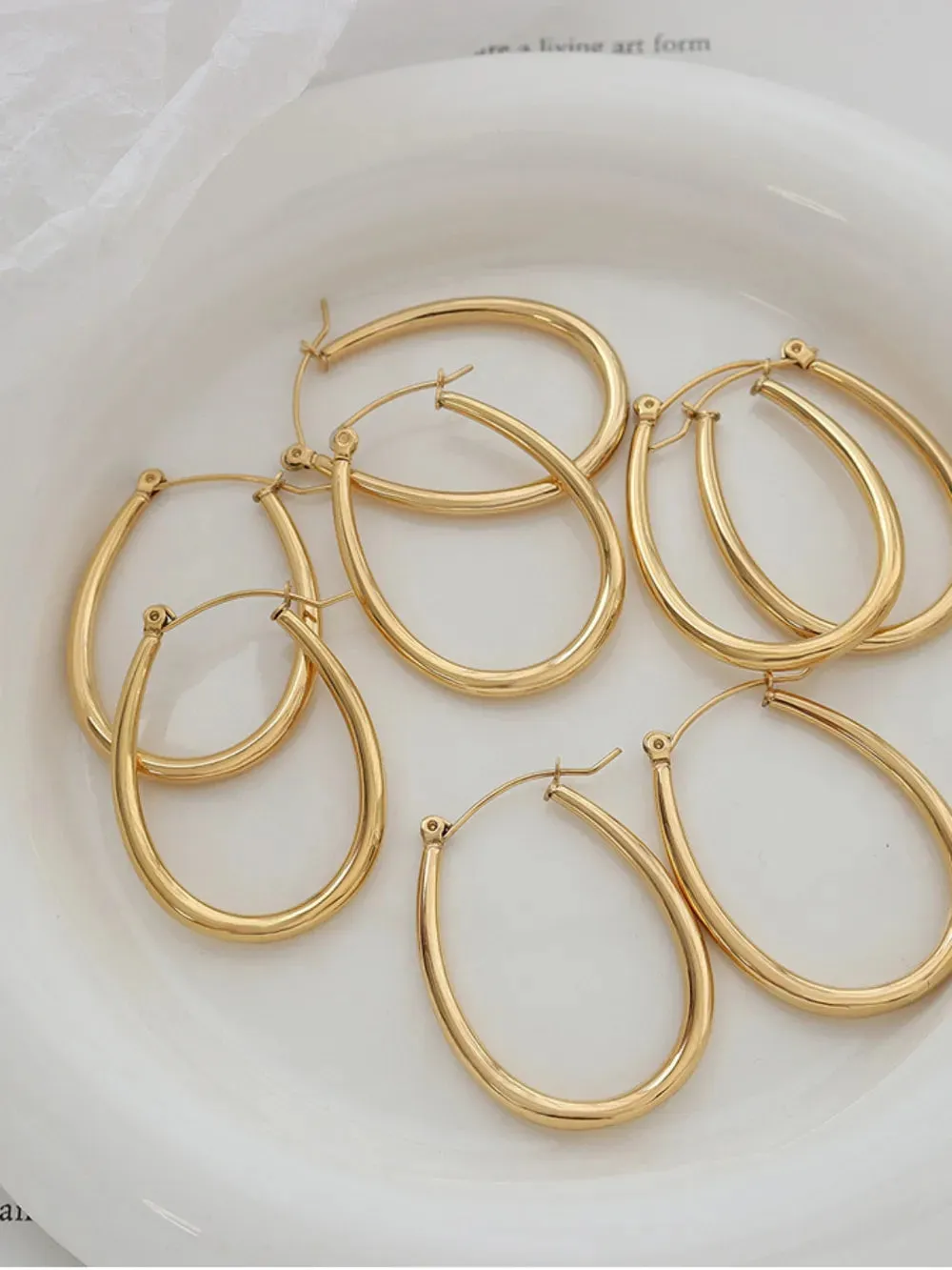 Golden Glow Titanium Hoops – 18K Gold-Plated