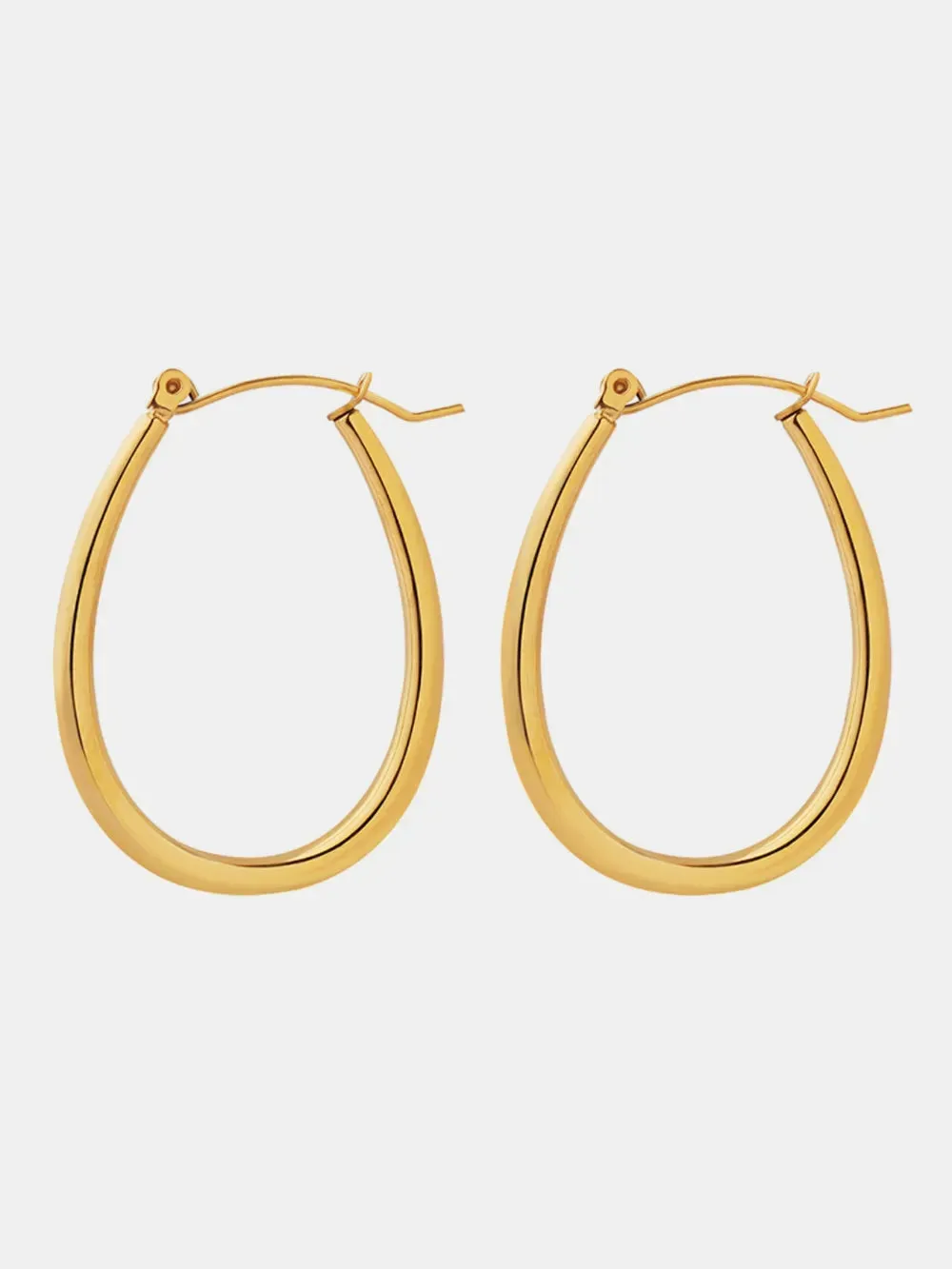 Golden Glow Titanium Hoops – 18K Gold-Plated