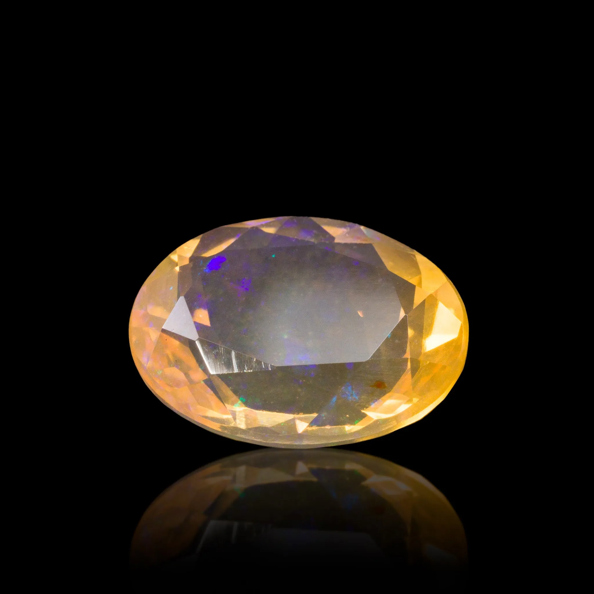 Golden Opal 5.64 Carat Faceted Gemstone - Mexico