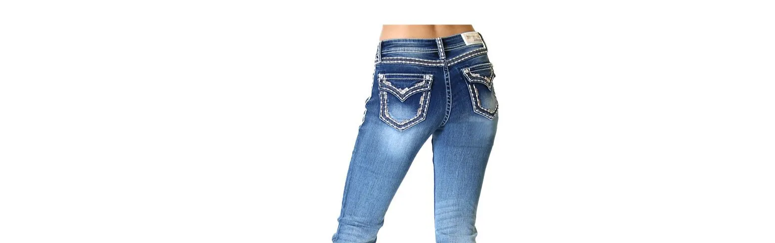 Grace in LA Ladies Easy Fit Jeans - EB81525SLDK