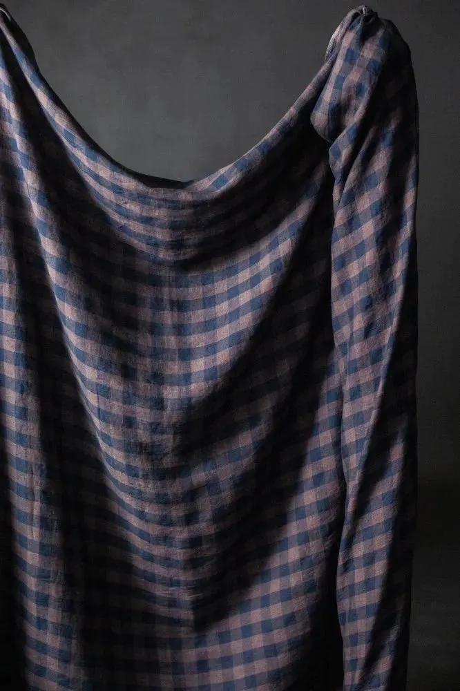 Grapevine Check Laundered Linen Fabric