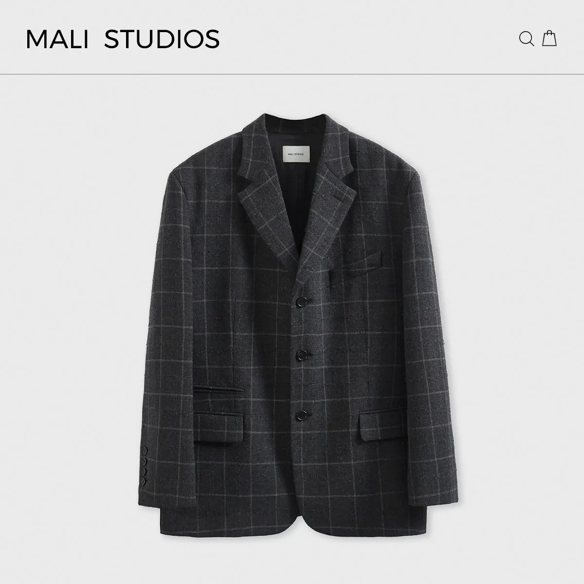 Gray Checkered Vest and Blazer