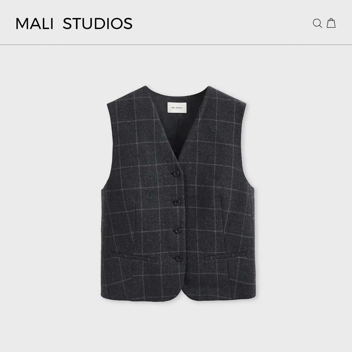 Gray Checkered Vest and Blazer