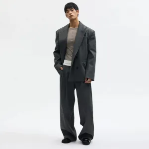 Gray Double-Breasted Jacket
