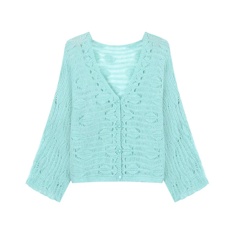 Green Knitted Cardigan