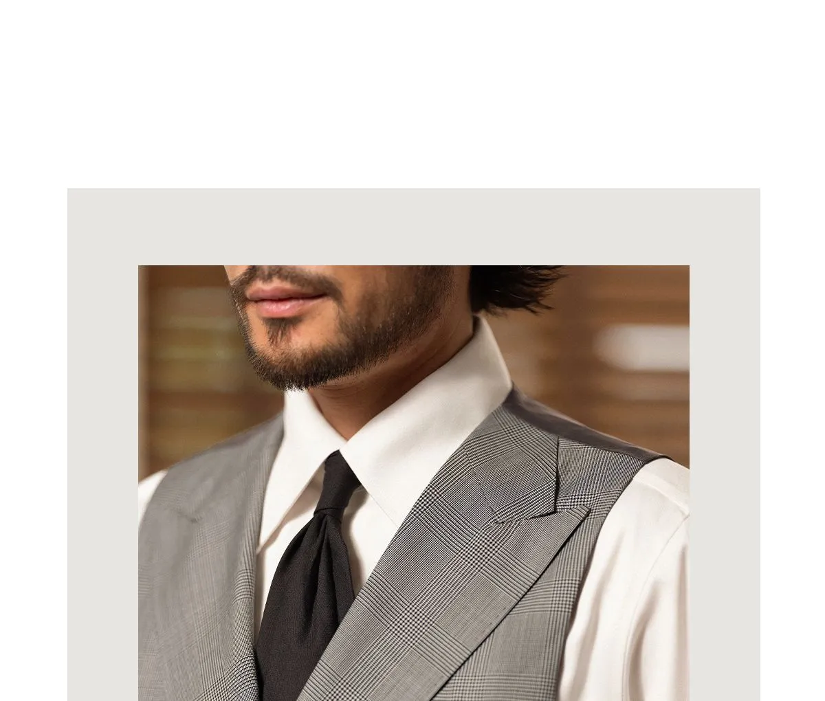 Grey Plaid Double-Breasted Vest