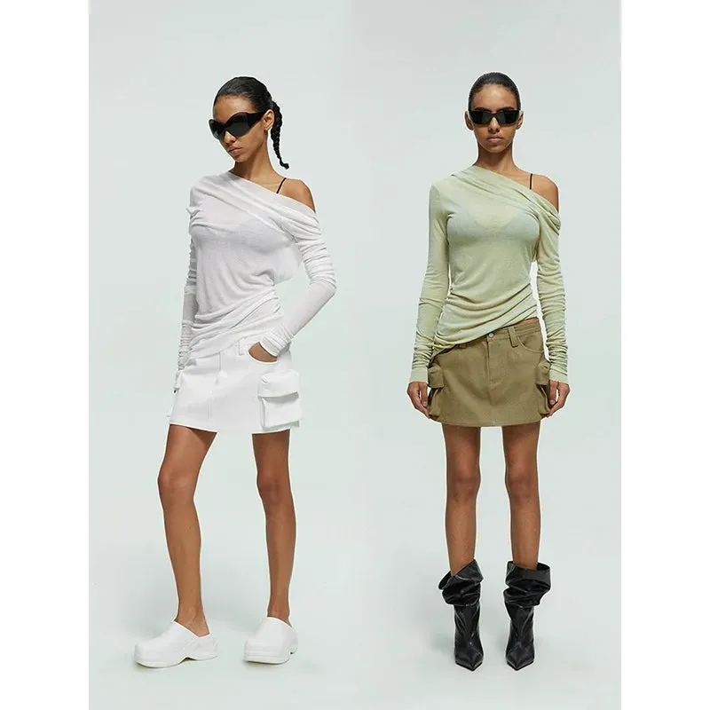 H-Shape Pocket Skirt Pants