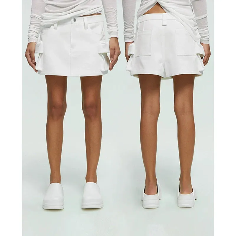 H-Shape Pocket Skirt Pants