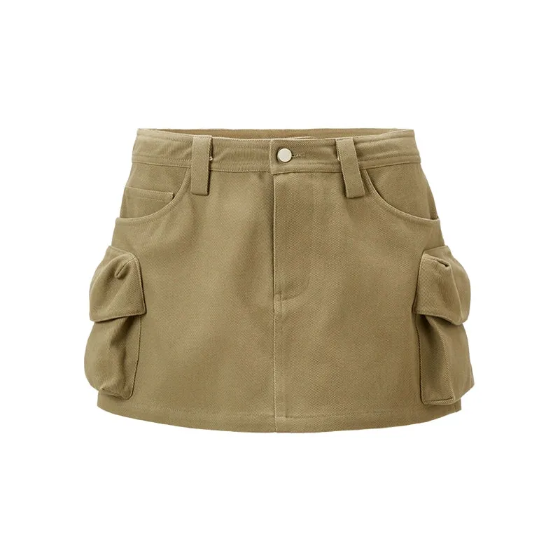 H-Shape Pocket Skirt Pants
