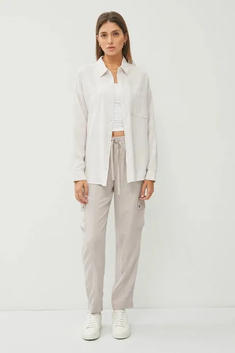 Hairline Stripe Button-Down Shirt