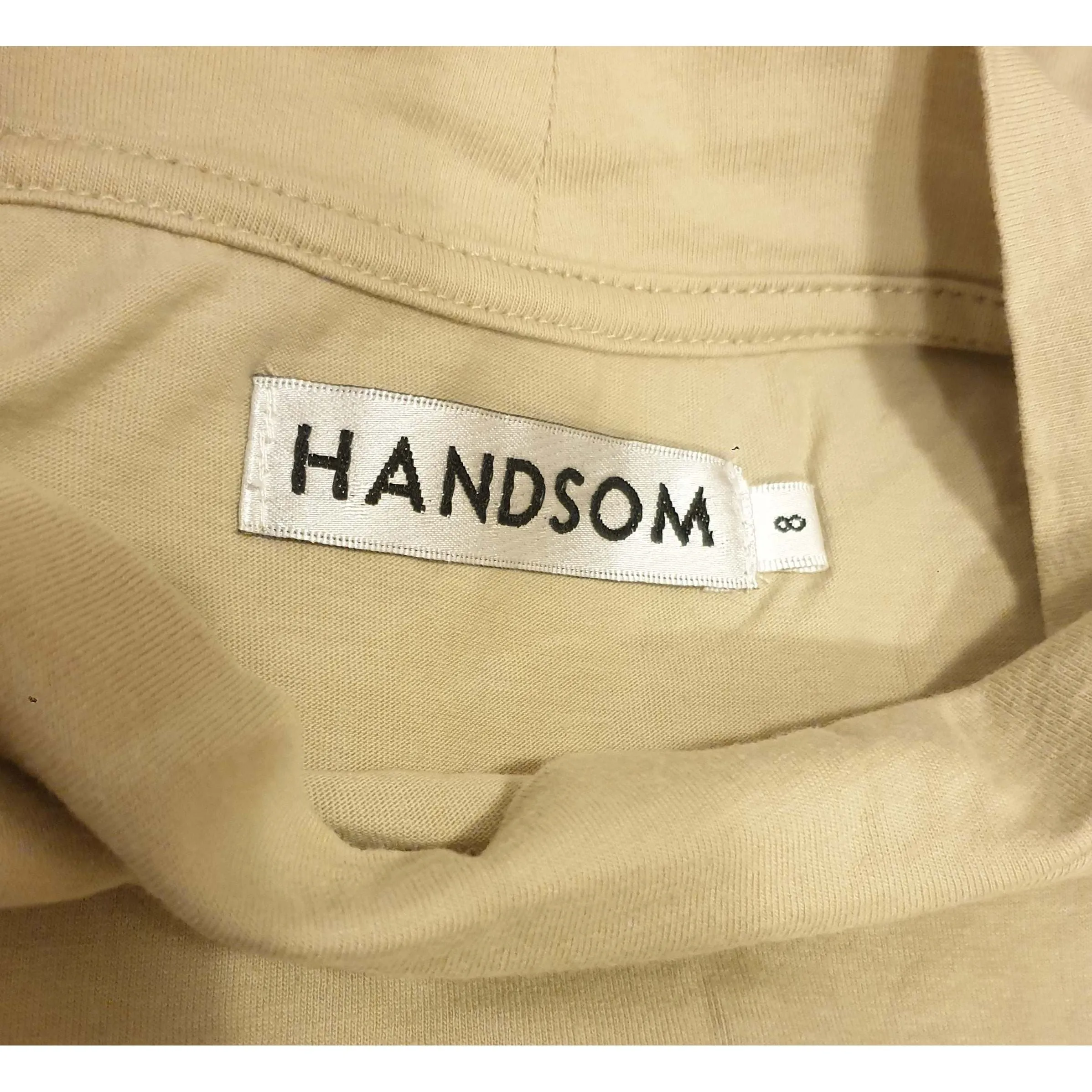 Handsom preloved light olive cropped tee shirt size 8