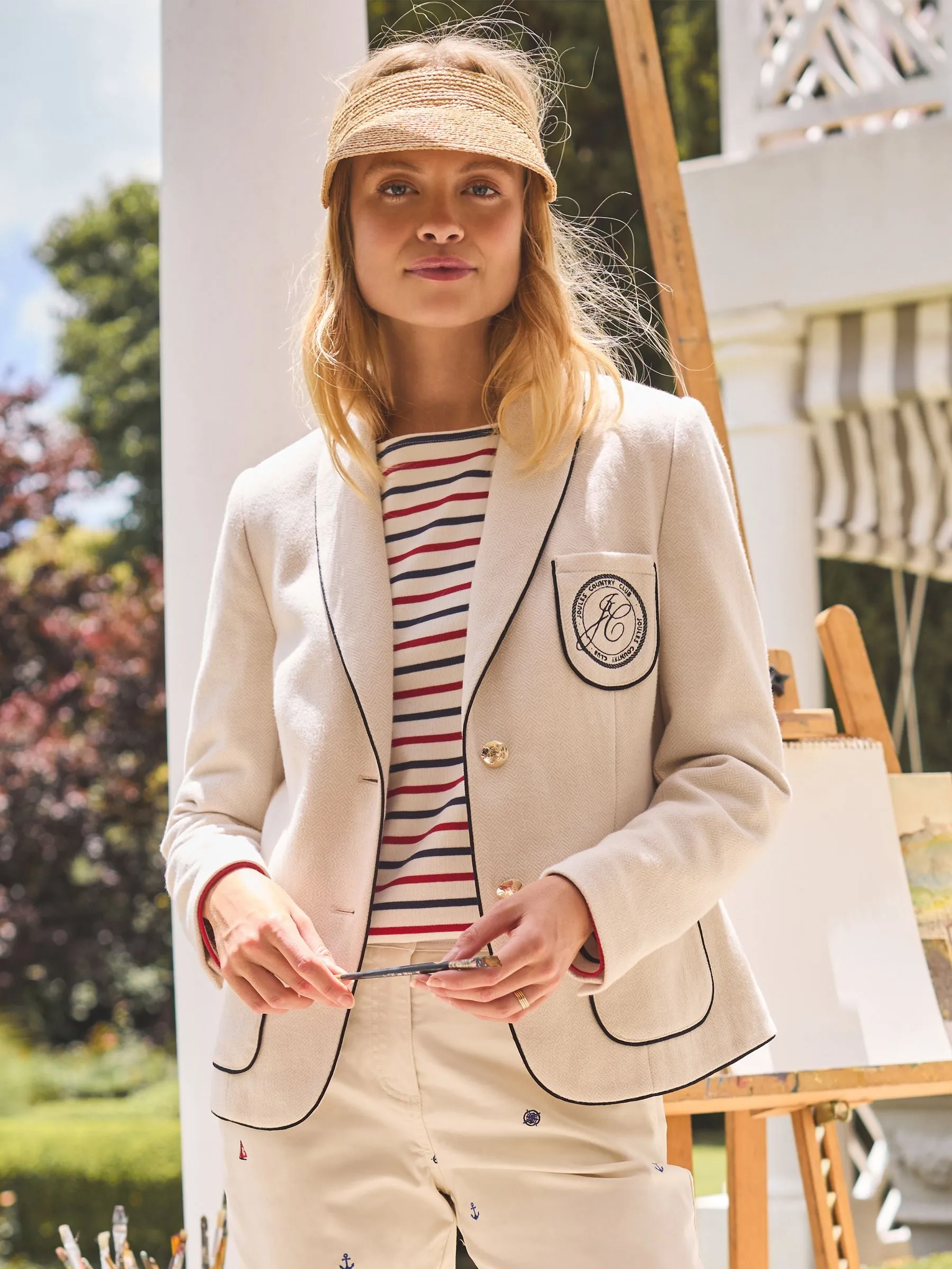 Hartley Oat Shawl Collar Blazer
