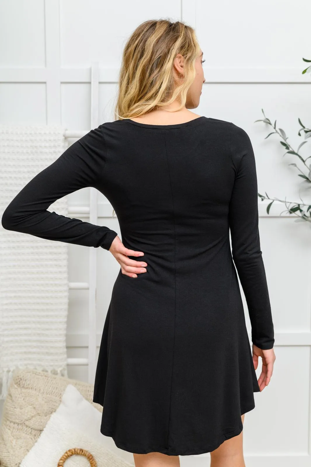 Hazel Blues® | Long Sleeve Button Down Dress In Black