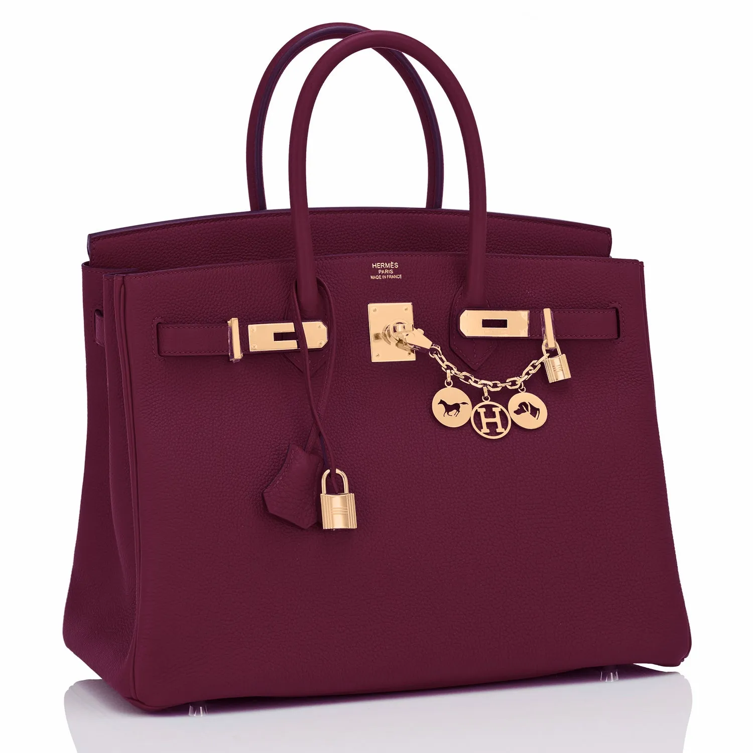 Hermes Rouge H Birkin 35 Togo Gold Hardware