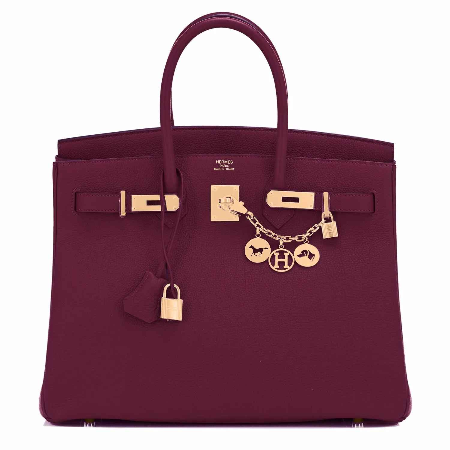 Hermes Rouge H Birkin 35 Togo Gold Hardware