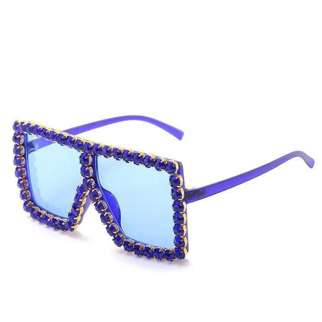 Hot Oversized Crystal Sunglasses