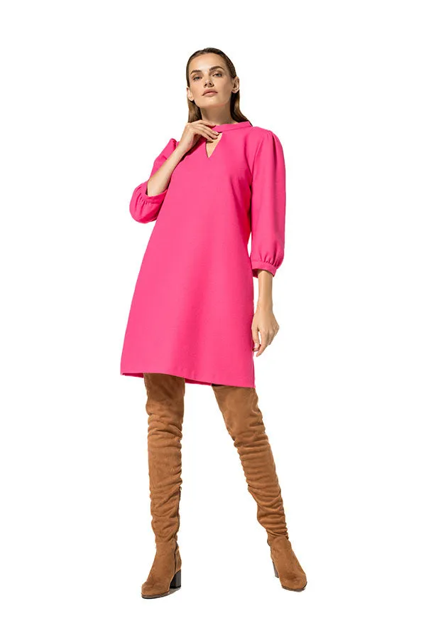 HOT PINK STRAIGHT-FIT DRESS