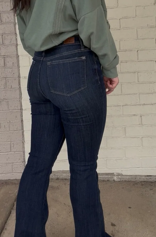 HW Raw Hem Flare-Judy Blue-Tall