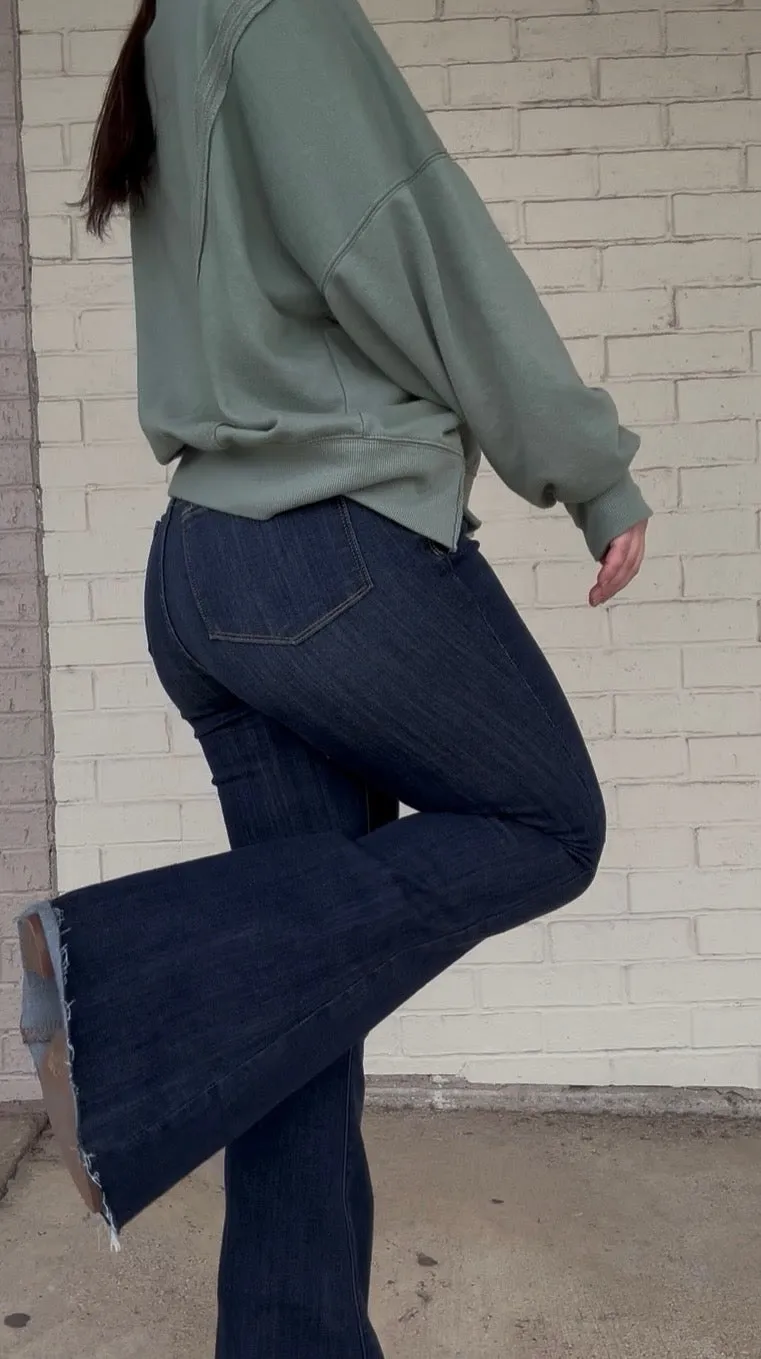 HW Raw Hem Flare-Judy Blue-Tall