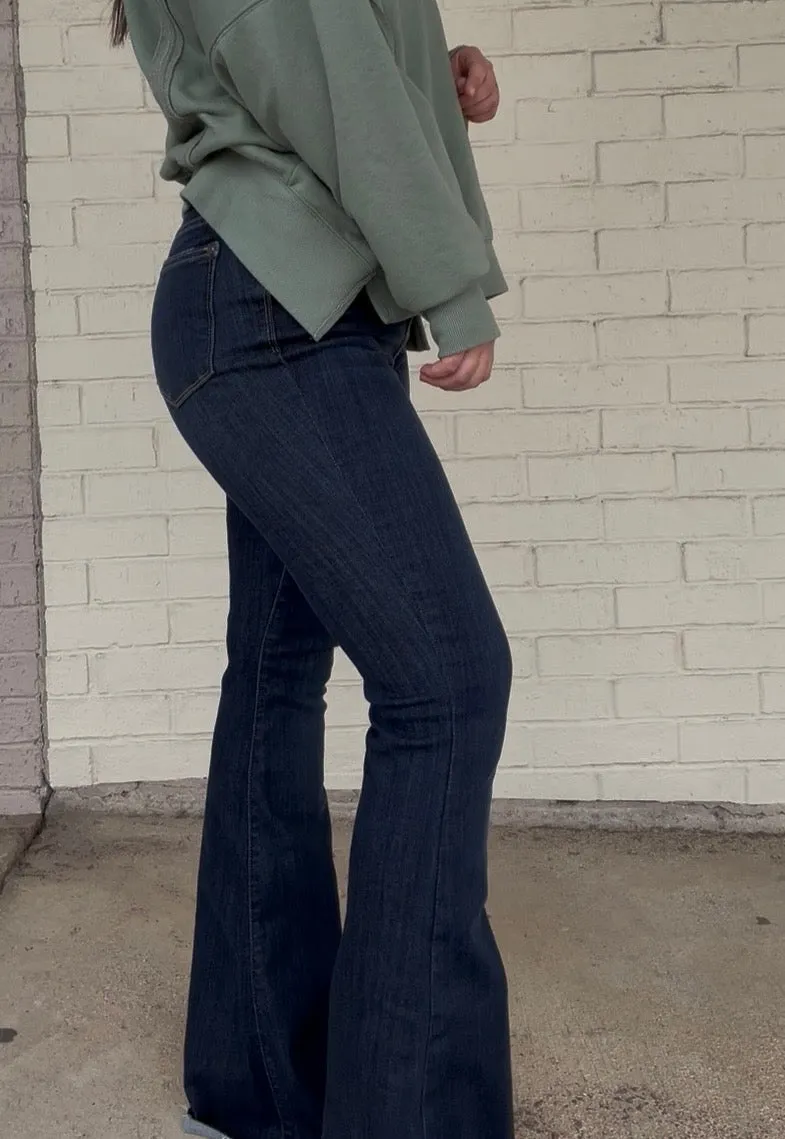 HW Raw Hem Flare-Judy Blue-Tall
