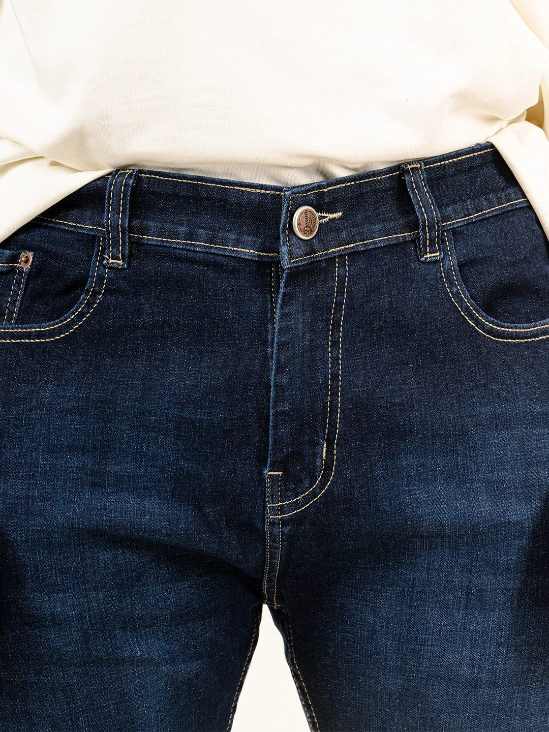 Indigo Plain Slim Fit Denim jeans