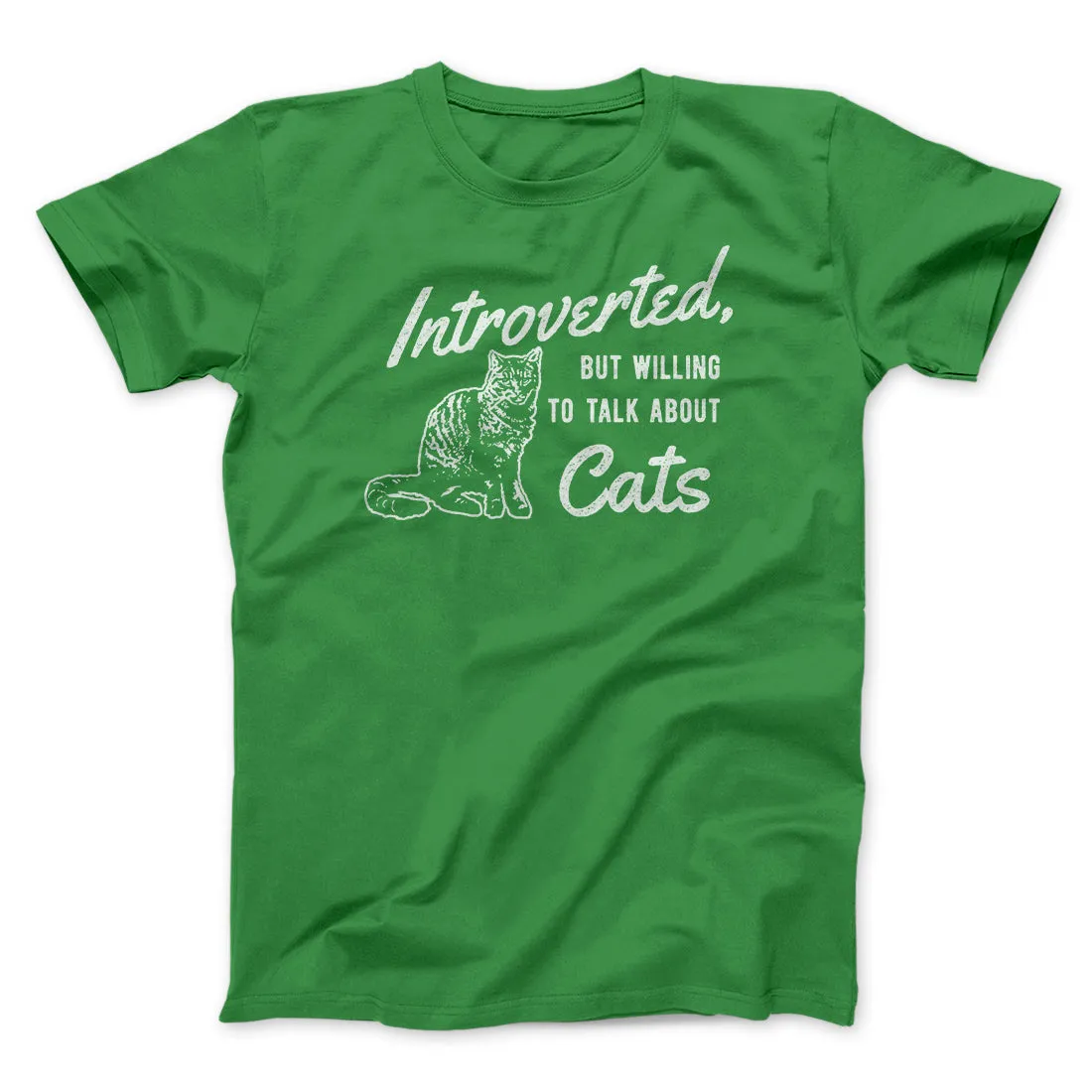 Introverted But Willing To Talk About Cats Men/Unisex T-Shirt