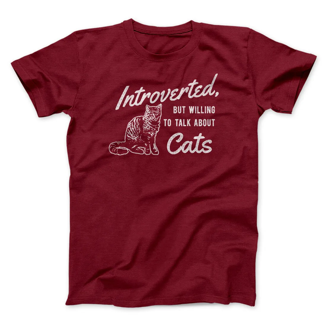 Introverted But Willing To Talk About Cats Men/Unisex T-Shirt