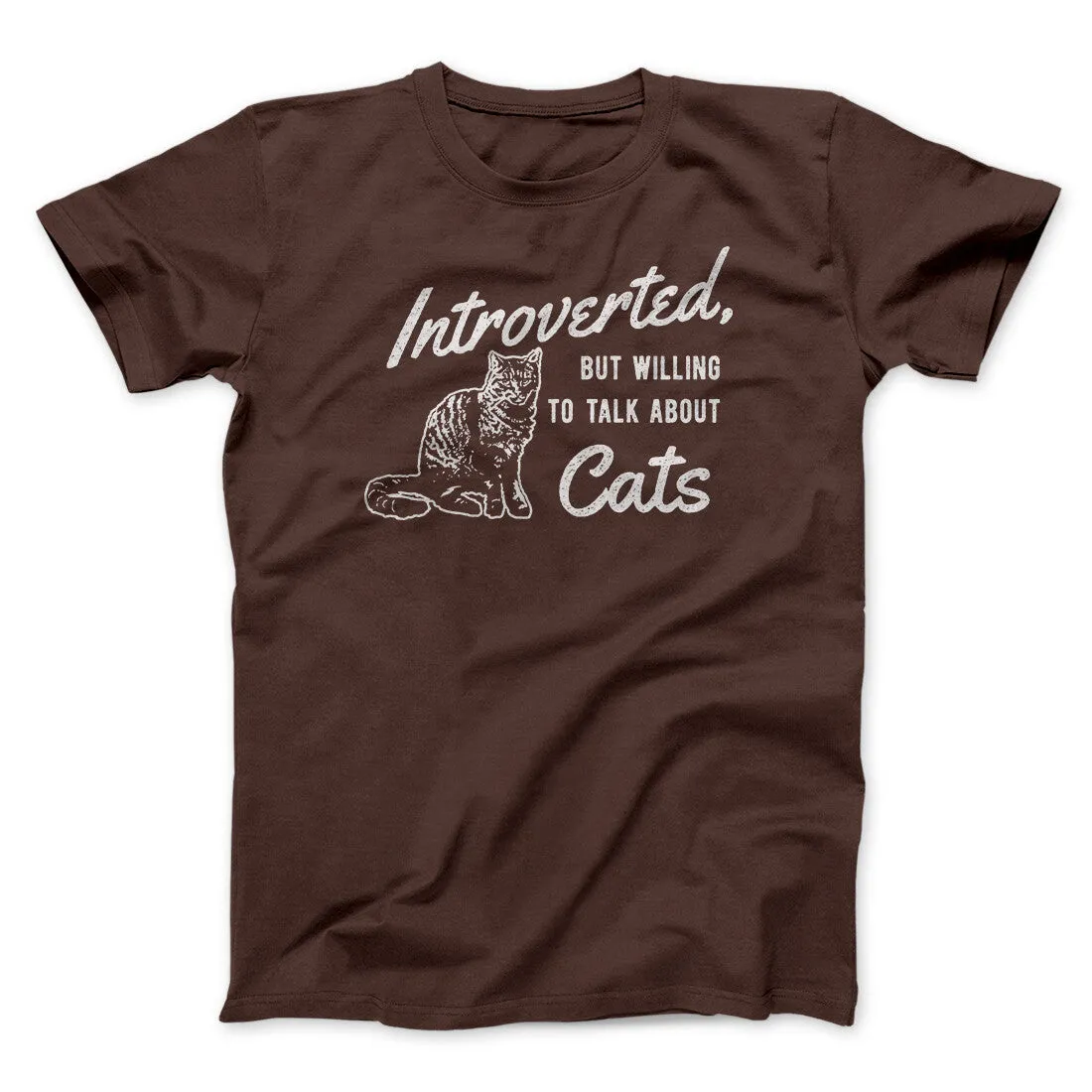 Introverted But Willing To Talk About Cats Men/Unisex T-Shirt