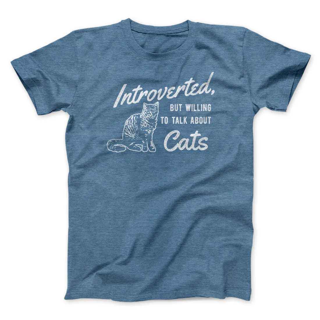 Introverted But Willing To Talk About Cats Men/Unisex T-Shirt
