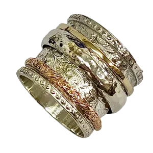 Israeli jewelry sites Spinner Ring for Woman / Man .  Fidget Ring.