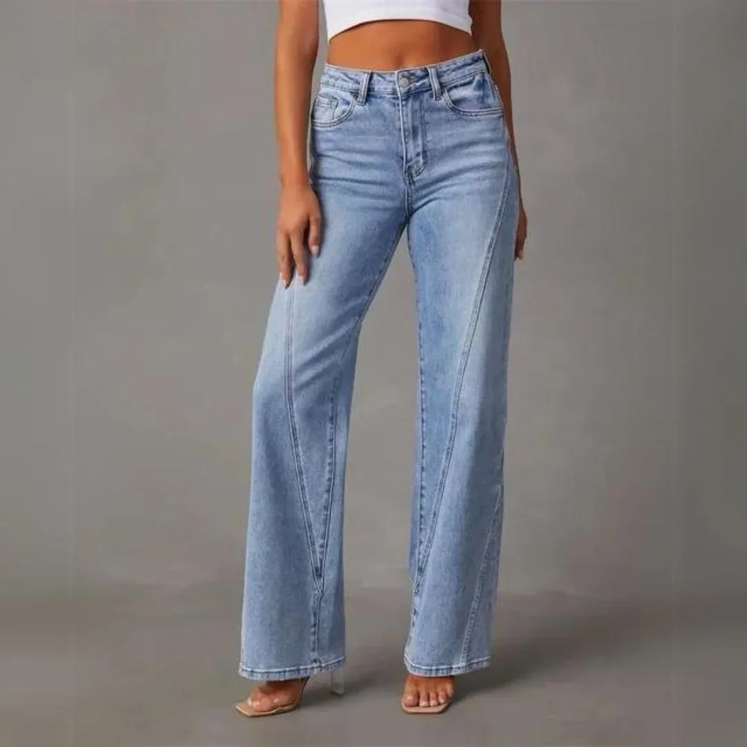 Ivana | Elegant Flared Denim Pants