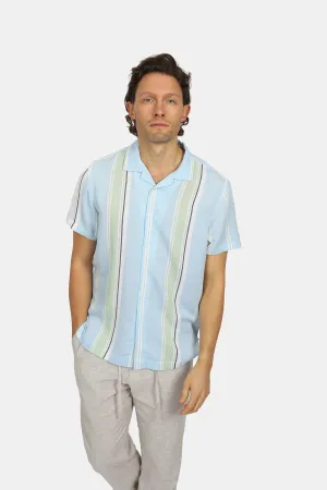JAMES HARPER RELAXED FIT CUBAN COLLAR STRIPE S/S SHIRT JHS574