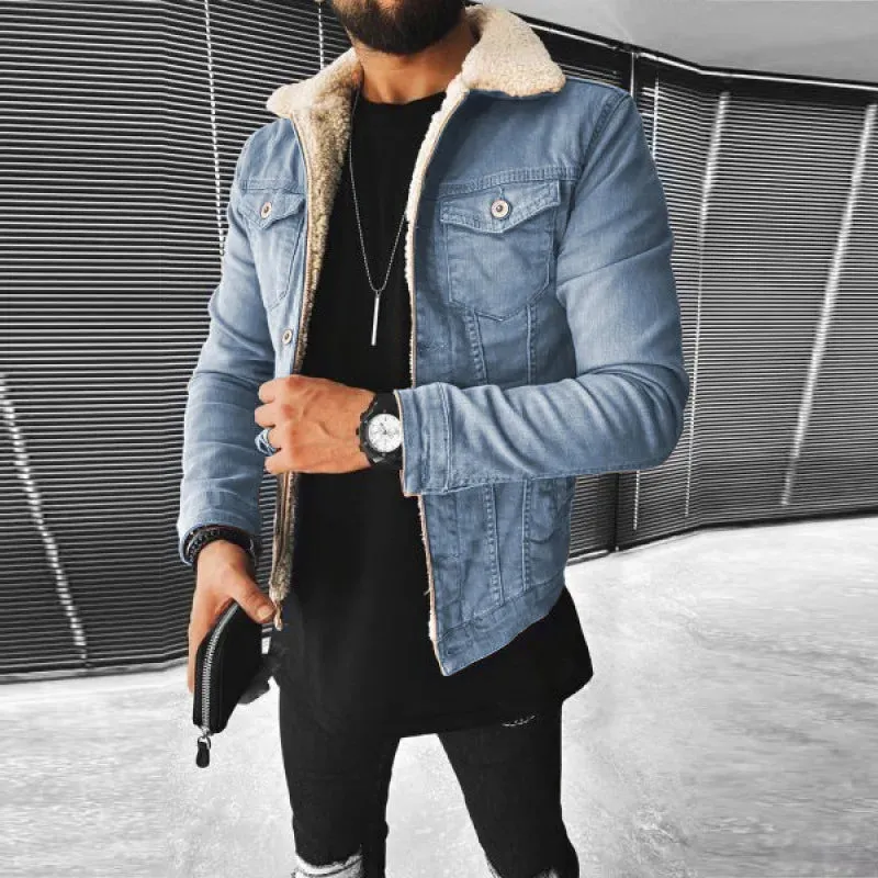 Jaqueta Jeans Masculina Revestida em Lã ZP - Promoção 2025