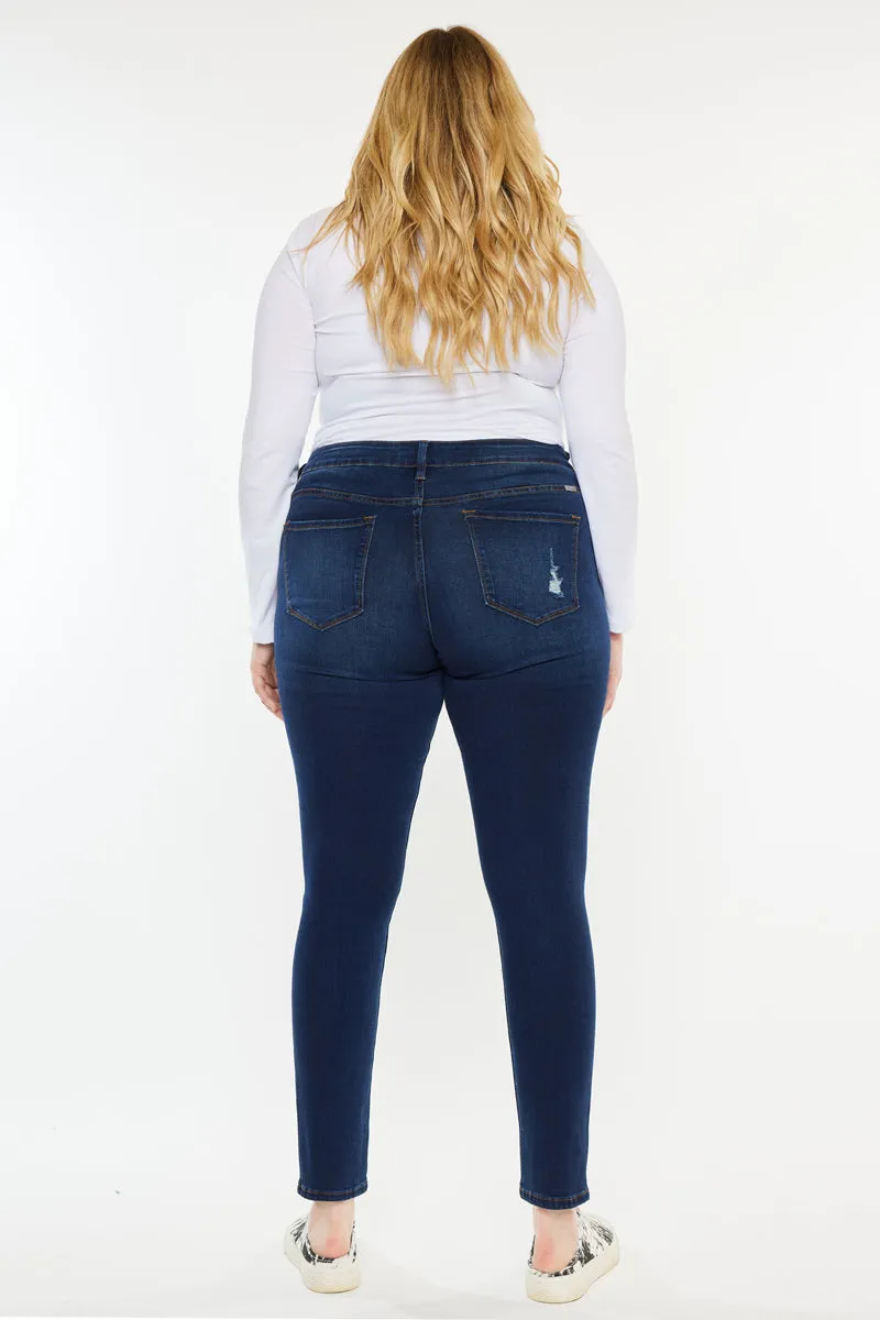Jennifer Mid Rise Super Skinny Jeans (Plus Size)