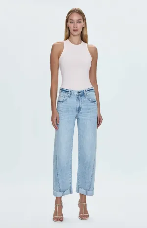 KACEY MID RISE CUFFED STRAIGHT JEAN