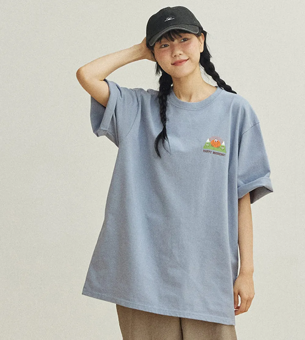 Kappy Design - Kappy Morning Half T-Shirt - Dusty Blue