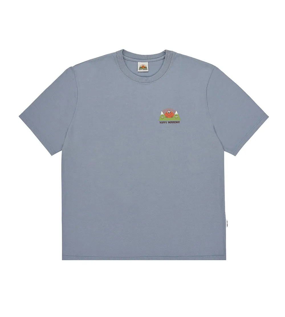 Kappy Design - Kappy Morning Half T-Shirt - Dusty Blue