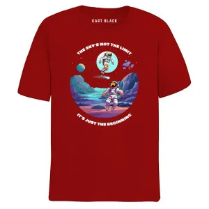KART BLACK Men's Plus Size Tshirts | Regular Fit Round Neck Cotton Tshirts | MRN-SKY NOT LIMIT_3XL