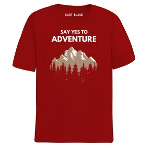 KART BLACK Men's Plus Size Tshirts | Regular Fit Round Neck Cotton Tshirts |MRN_YESADVENTURE_3XL