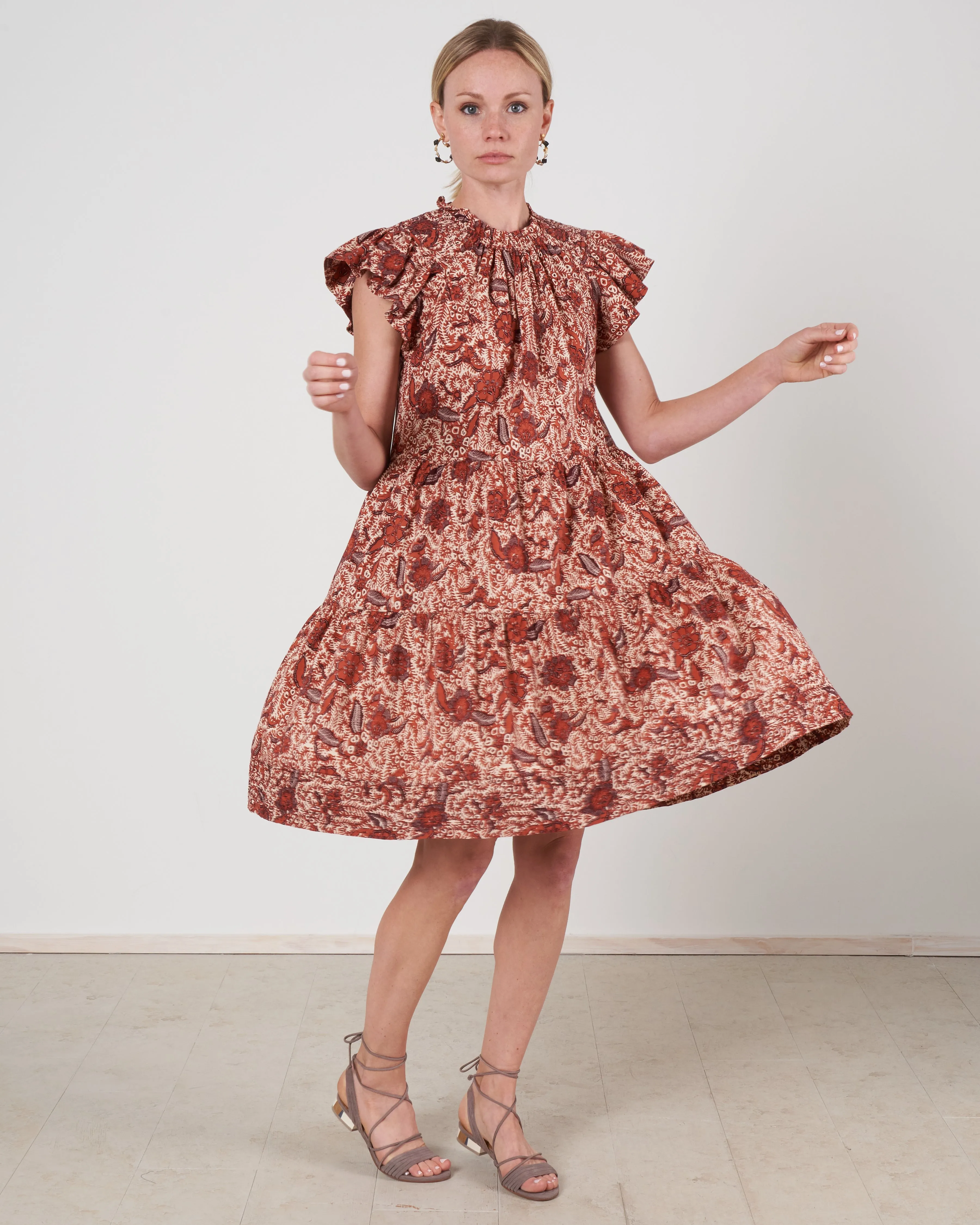 kasim dress - brick