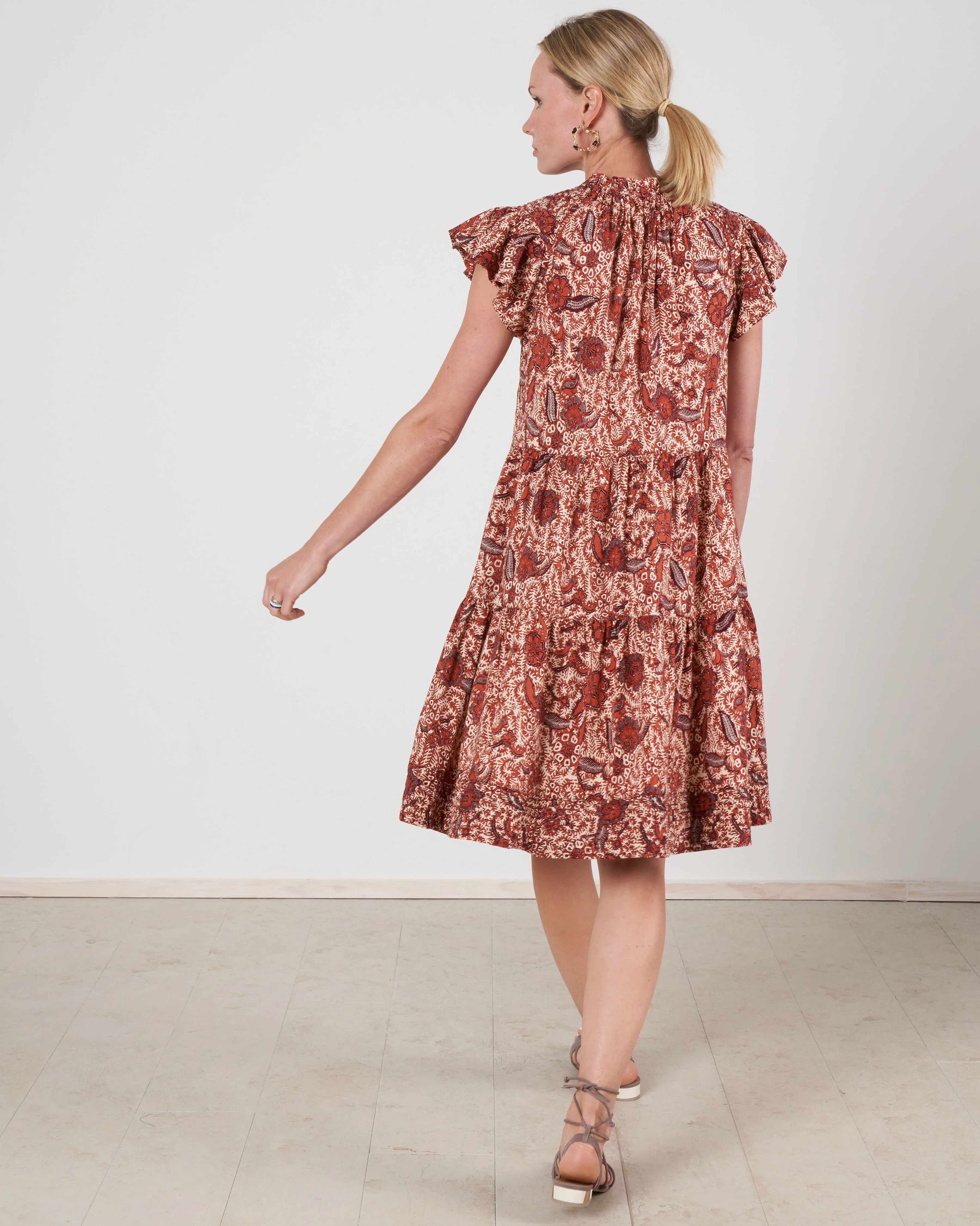 kasim dress - brick
