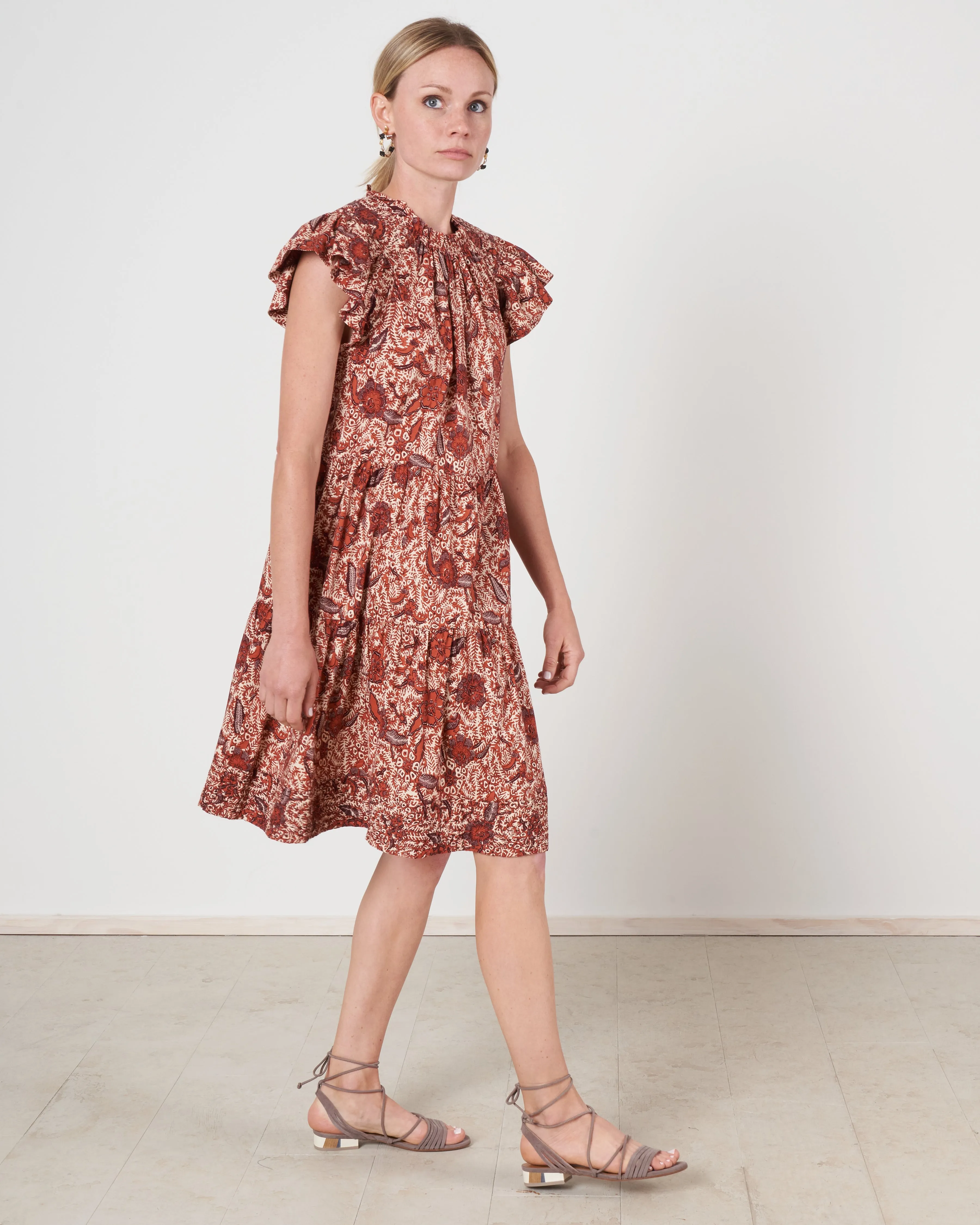 kasim dress - brick