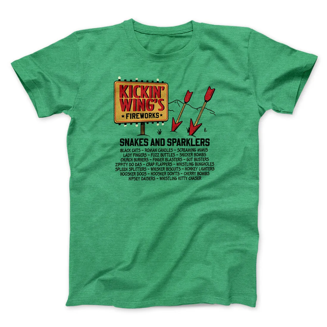 Kickin' Wing's Fireworks Funny Movie Men/Unisex T-Shirt