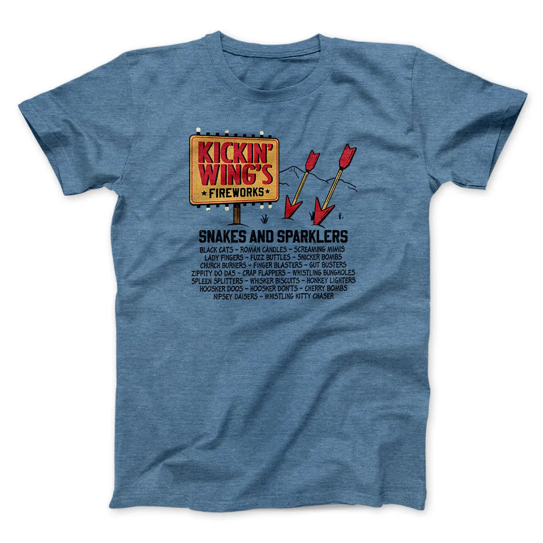 Kickin' Wing's Fireworks Funny Movie Men/Unisex T-Shirt