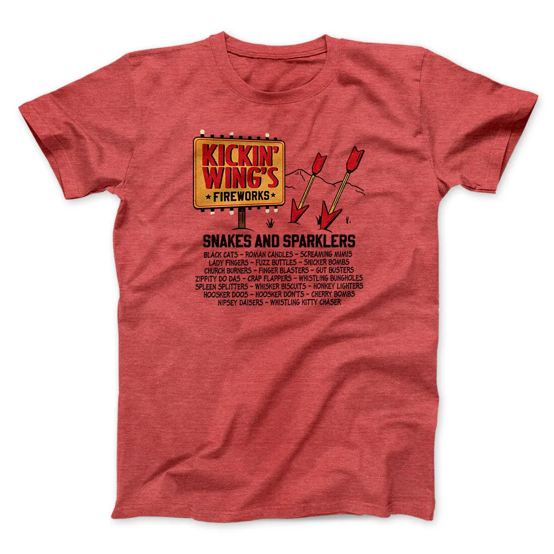 Kickin' Wing's Fireworks Funny Movie Men/Unisex T-Shirt